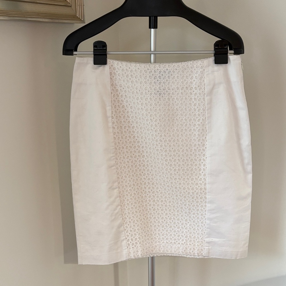 Elegant White Lace Skirt Pencil Skirt Size 12 Bridal Shower Classic Cottagecore